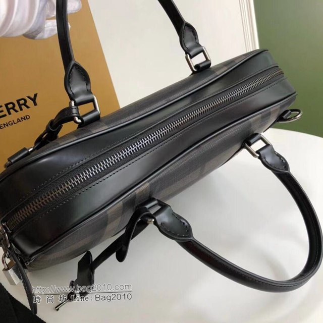 Burberry專櫃新款男包 巴寶莉經典格紋男士手提公事包  db1241